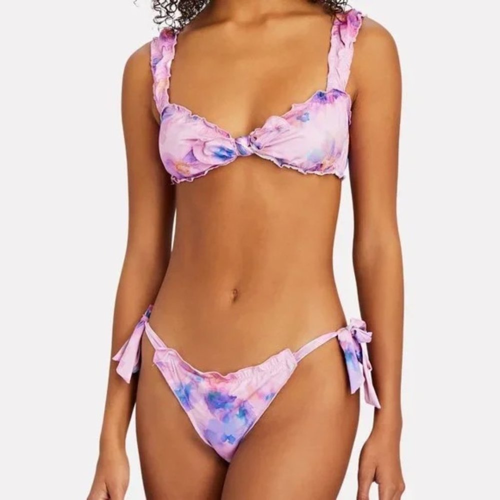 Frankie S Bikinis Colby Ruffle Bikini Set In Watercol Gem